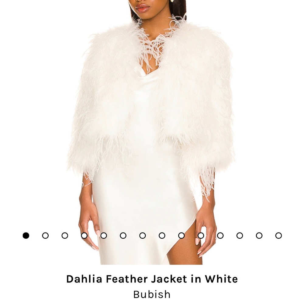 NEVER WORN NWT Dahlia Feather Jacket in White